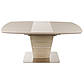 Розкладний стіл Nicolas Atlanta 120-160х80см мокко матовий зі скляним покриттям на одній ніжці, фото 10