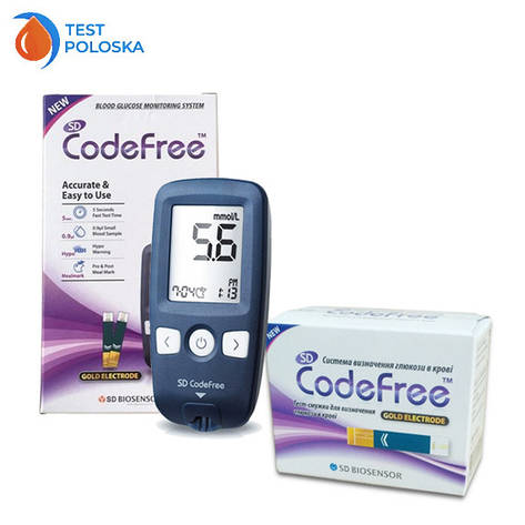 Глюкометр SD CodeFree + 50 тест-смужок, фото 1