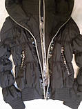 Куртка вітровка  коротка чорна жіноча 44 46, фото 3