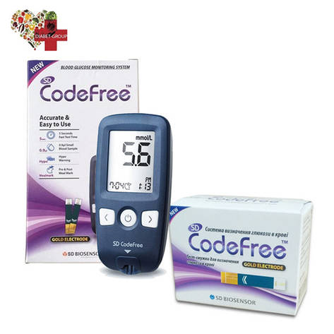 Глюкометр SD CodeFree + 50 тест-смужок, фото 1