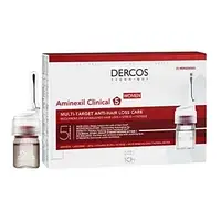 Vichy Dercos Aminexil Clinical 5, средство против выпадения волос для женщин, 21 ампула.