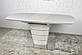 Розкладний стіл Nicolas Atlanta 120-160х80см матовий капучино зі скляним покриттям на одній ніжці, фото 3