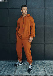 Спортивний костюм Staff zip orange basic oversize темно-оранжевий TSH0665