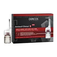 Vichy Dercos Aminexil Clinical 5 средство против выпадения волос для мужчин 21 ампула