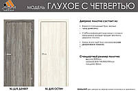 Двері міжкімнатні Глухі з чвертю ЕКО білий гладкий, фото 5