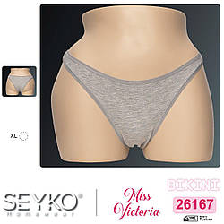Набір жіночих трусів "Miss Victoria" bikini. Розмір: M. (3 шт/уп). Сірі. Туреччина. (26167-M)