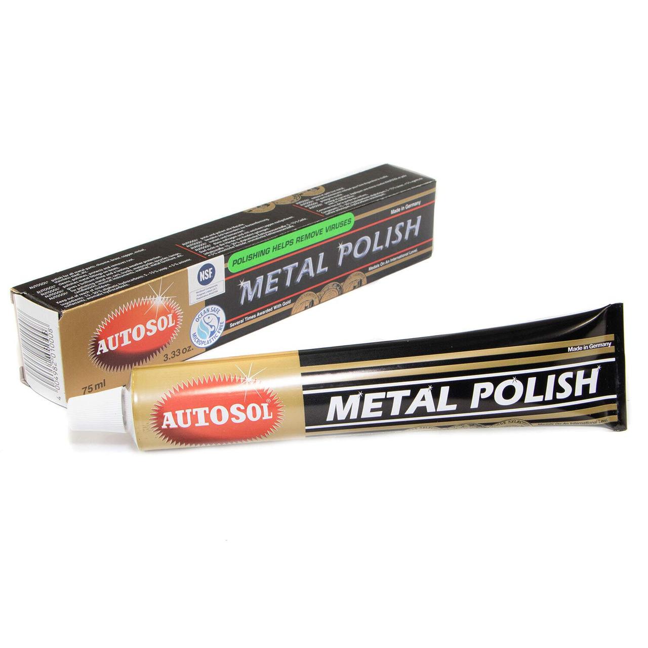 Полировочная паста для авто Autosol Metal Polish 75 ml, автополироль для кузова | поліроль для машини (GK) - фото 3 - id-p1462938452