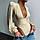 Женское боди блуза с длинными рукавами фонариками и декольте (р. 42 - 44) 68BO493, фото 6