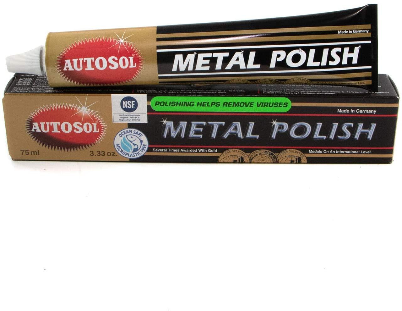 Полірувальна паста Autosol Metal Polish 75 ml, поліроль для усіх типів металу | полировочная паста для авто - фото 4 - id-p1462943430