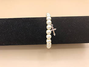 Браслет з перлами і хрестиком