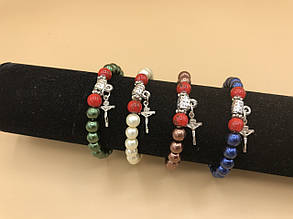 Браслет з перлами і хрестиком