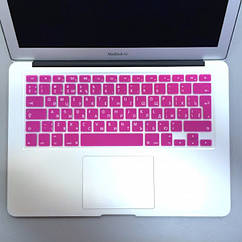 Накладка на клавіатуру MacBook 2011-2016 EU Рожева з російськими літерами