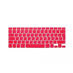 Накладка на клавіатуру MacBook 2011-2016 EU Яскраво-рожева з російськими літерами