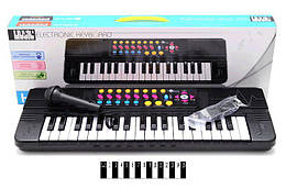 Дитячий синтезатор зі звуковими ефектами Music 37 клавіш, мікрофон, USB зарядне демо записування 8 тонів
