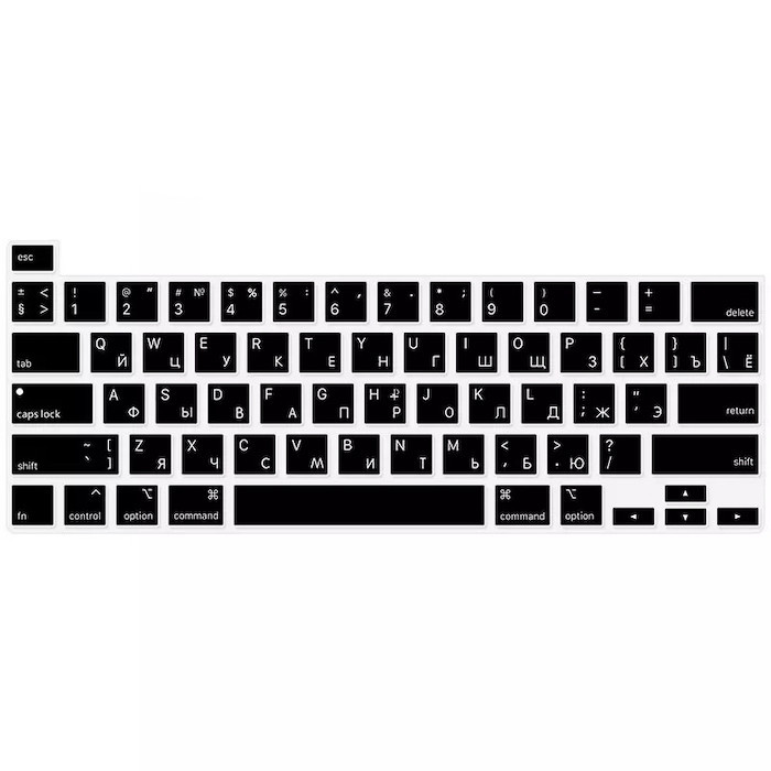 Накладка на клавіатуру MacBook Pro 13 (2020) Pro 16 (2019) US силіконова, фото 1