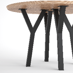 Ніжка для столу з металу, H = 730 mm, 350×100 mm (труба: 40x40x1,2mm)