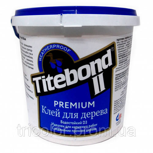 Промисловий вологостійкий клей Titebond II Premium Wood Glue для дерева D-3 пром тара