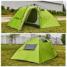 Тримісний намет Norfin Peled 3 | Двошарова трекінгова палатка з автоматичним каркасом і просторим тамбуром для туризму/риболовлі, фото 2