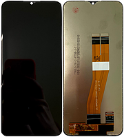 Дисплей модуль тачскрин Samsung A025 Galaxy A02s/A037/M025 черный 160.5 x 72 мм желтый шлейф OEM отличный