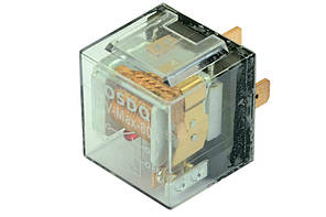 Реле 4 контакти 12В 40А універсальне, стартера, світла (з кріпленням та з індикатором справності)