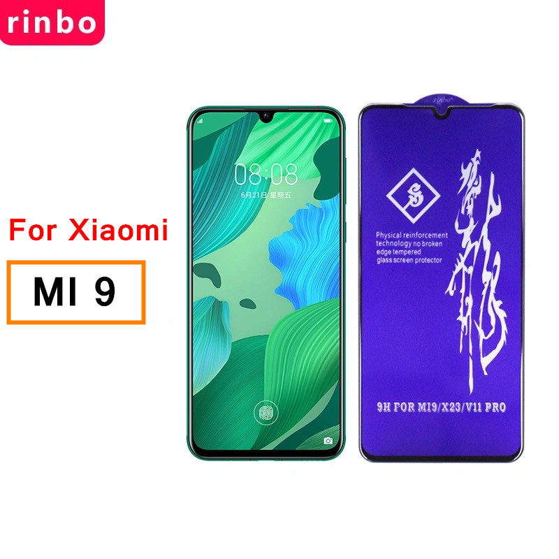 Захисне скло 6D на весь екран для Xiaomi Mi 9 чорне протиударне 9H