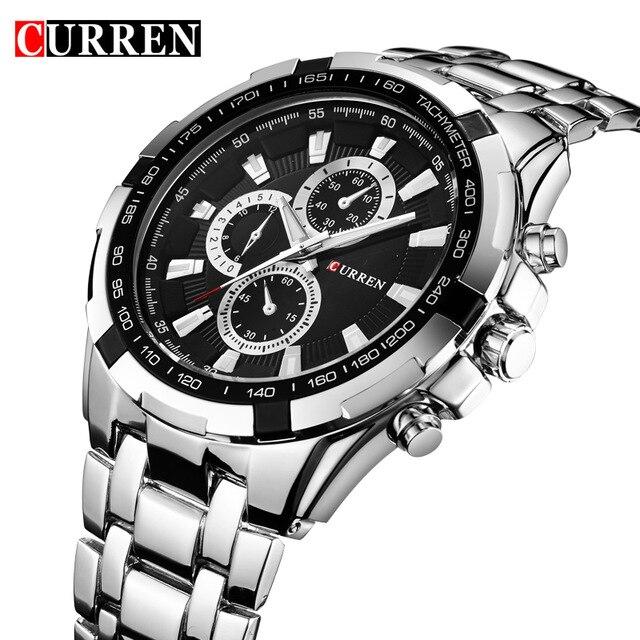 Годинник чоловічий Curren Black-Silver Годинник наручний, Чоловічий годинник, Чоловий годинник