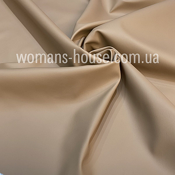 Шкірзам стрейч на трикотажній основі 150 см однотон Бежевий