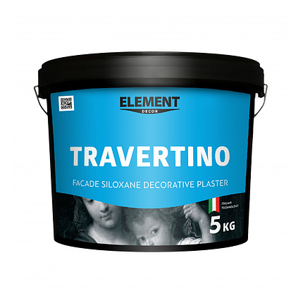 Декоративна штукатурка Element Decor Travertino білий 5кг, фото 1