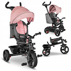 Триколісний велосипед Lionelo Haari Bubblegum з регульованим капюшоном та безкамерними колесами