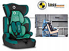 Автокрісло Lionelo Levi One 9-36 кг LAGOON, регульований підголівник, 5-точкові ремені безпеки, фото 3