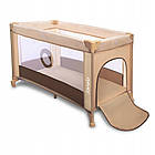 Манеж Lionelo Stefi BEIGE CHOCOLATE з боковим входом та захистом LockGuard для безпеки дитини, фото 7