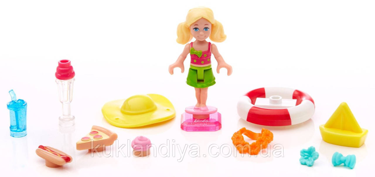 Конструктор Mega Bloks Barbie Вечеринка в Бассейне - фото 4 - id-p232688952