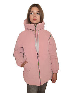 Стильна підліткова куртка з плащової тканини демісезонна на дівчинку з капюшоном весна-осінь від виробника