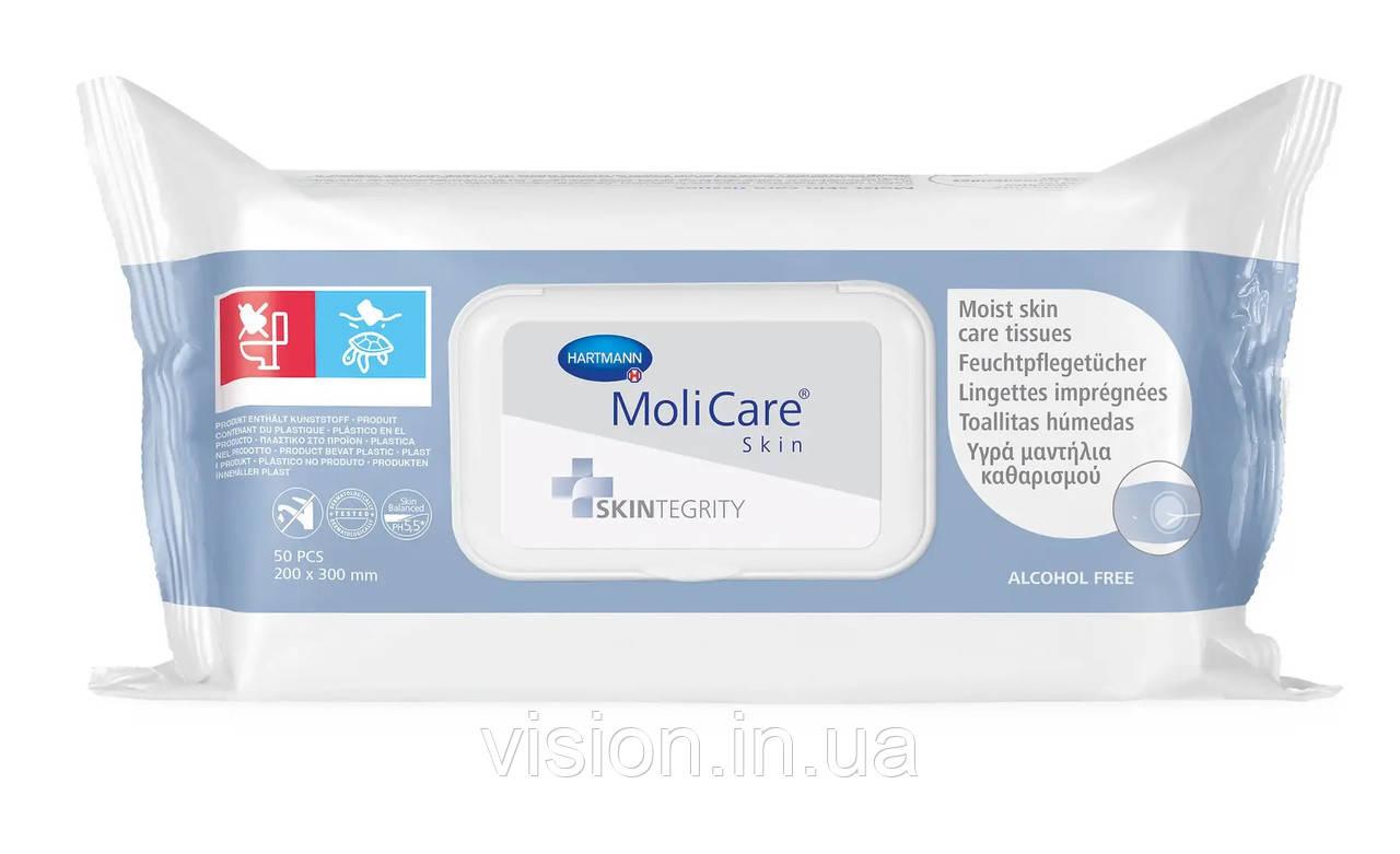 Вологі гігієнічні серветки MoliCare Skin 50шт (9951382) Paul Hartmann / Молікар Скін, фото 1