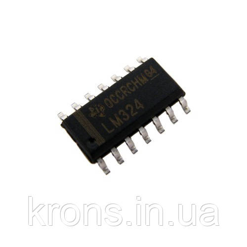 Чіп LM324DR 10ШТ LM324 SO-14, Операційний підсилювач 4-канальний