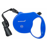 Рулетка Collar control 50 кг 5 м світловідбивна трос синя 81122