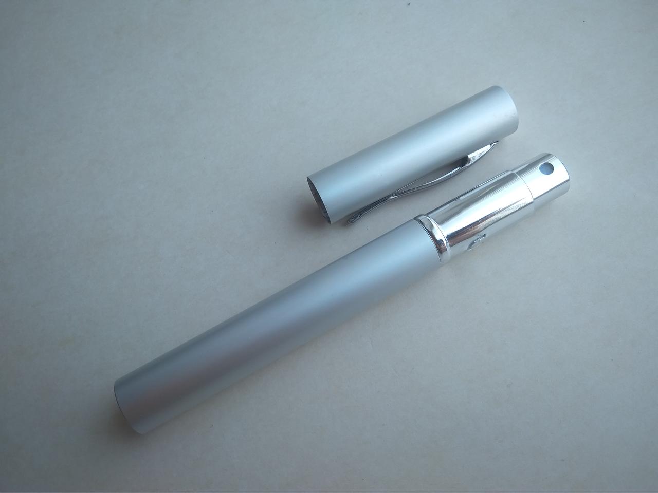 5 - 6 мл срібна ручка металева пляшка, флакон, атомайзер зі спреєм, розпилювачем, пульверизатором
