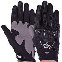 Мото перчатки кожаные с закрытыми пальцами и протектором FOX MS-6802 L: Gsport