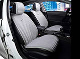 Накидки на передні сидіння CarFashion, модель MONACO FRONT, сірий/сірий, фото 5