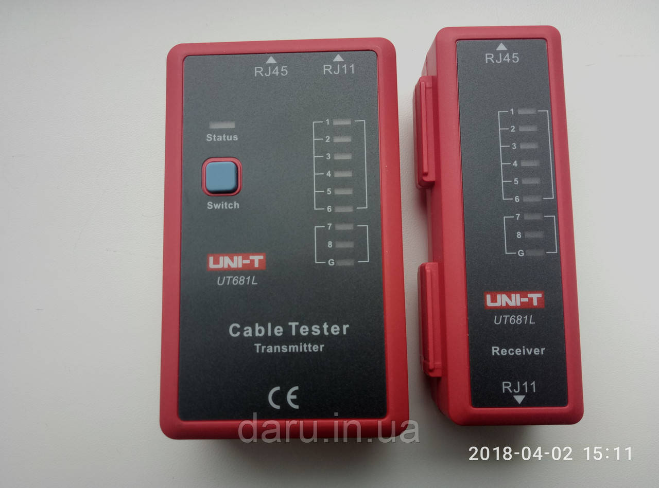 Тестер кабелю UNIT UT681L для інтерфейсу RJ45/RJ11