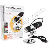 Цифровий USB мікроскоп Magnifier SuperZoom 0-1600X з LED підсвічуванням, фото 2