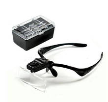 Лупа-окуляри бінокулярні 9892B (1x/1.5 x/2x/2.5 x/3.5 x) з LED підсвічуванням