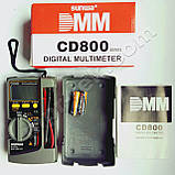 Мультиметр цифровий SUNWA CD800 (600В, 320мА, 32МОм, звукова продзвонювання), фото 5