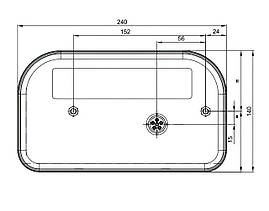 Ліхтар задній Fristom FT-170 L TB LED BAJONET 6 PIN лівий 7 функцій, фото 3