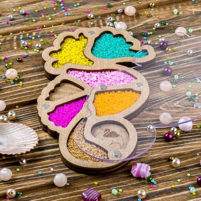 Органайзер для бісеру з прозорою кришкою FLZB-120, фото 1