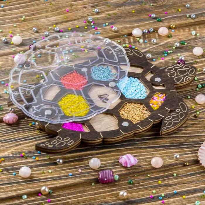 Органайзер для бісеру з прозорою кришкою FLZB-119