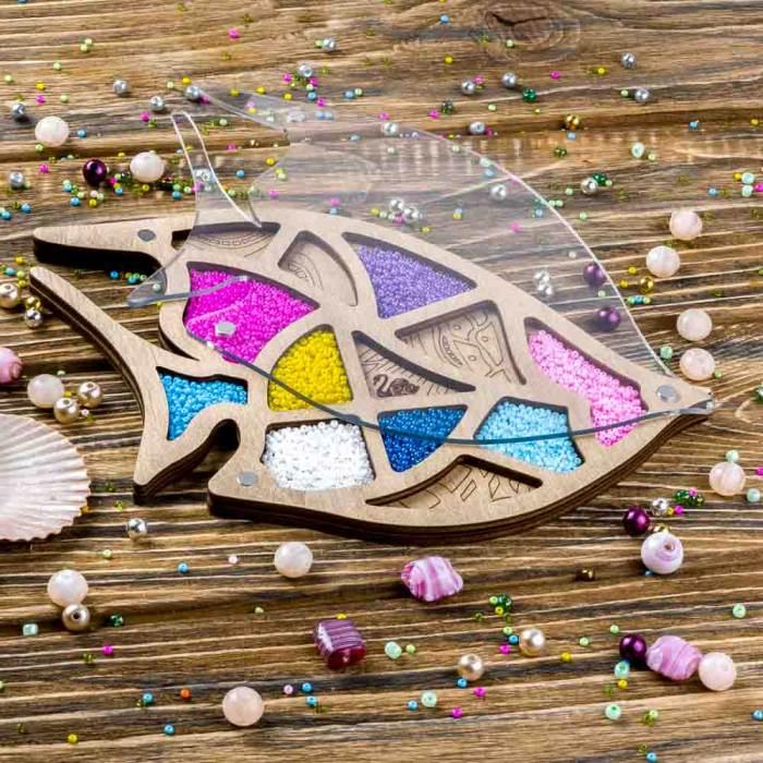 Органайзер для бісеру з прозорою кришкою FLZB-117