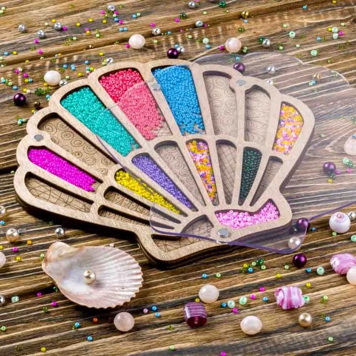 Органайзер для бісеру з прозорою кришкою FLZB-116, фото 1