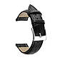 Ремінець шкіряний для годинника 22 мм чорний, пряжка - срібляста, фото 3