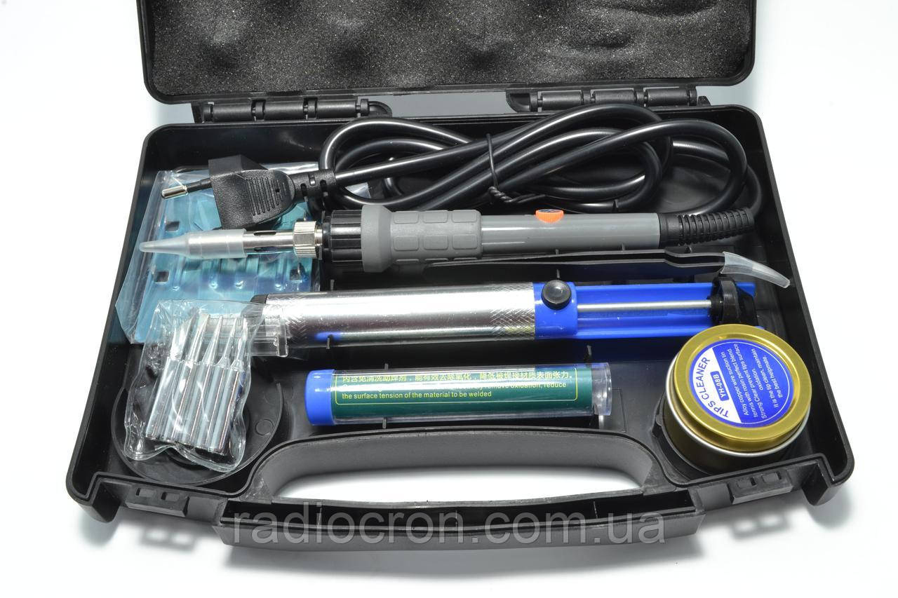 Паяльник із регулюванням температури Yihua WEP-947-II в кейсі з набором, фото 1